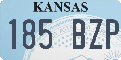 KS license plate 185BZP