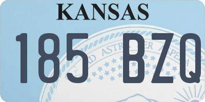 KS license plate 185BZQ
