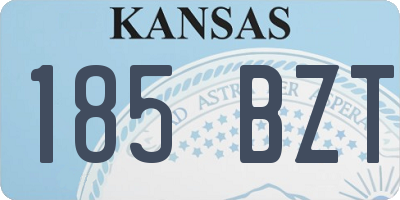 KS license plate 185BZT