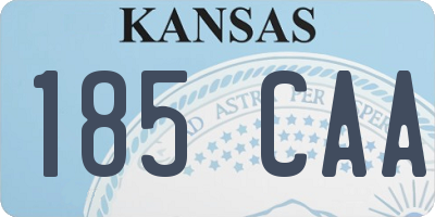 KS license plate 185CAA