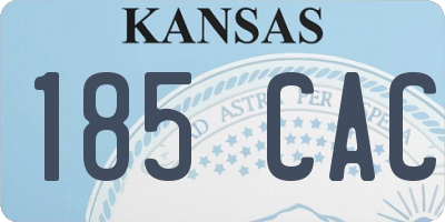 KS license plate 185CAC