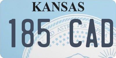 KS license plate 185CAD