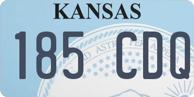 KS license plate 185CDQ