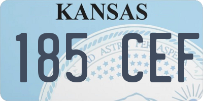KS license plate 185CEF