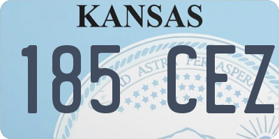 KS license plate 185CEZ