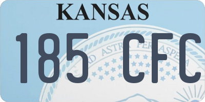 KS license plate 185CFC