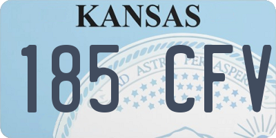 KS license plate 185CFV