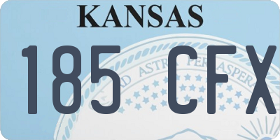 KS license plate 185CFX