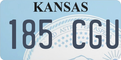 KS license plate 185CGU