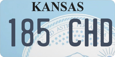 KS license plate 185CHD