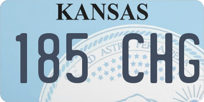 KS license plate 185CHG