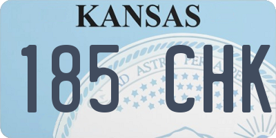 KS license plate 185CHK