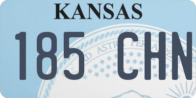 KS license plate 185CHN