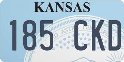 KS license plate 185CKD