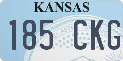 KS license plate 185CKG