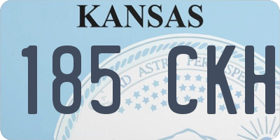 KS license plate 185CKH