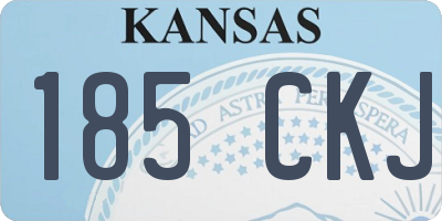 KS license plate 185CKJ