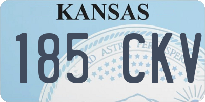 KS license plate 185CKV