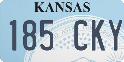 KS license plate 185CKY
