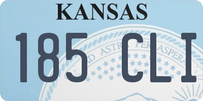 KS license plate 185CLI