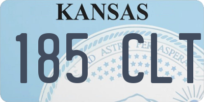 KS license plate 185CLT