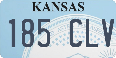 KS license plate 185CLV