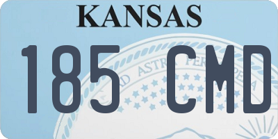 KS license plate 185CMD