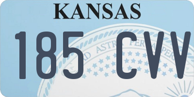 KS license plate 185CVV