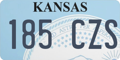 KS license plate 185CZS
