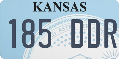 KS license plate 185DDR