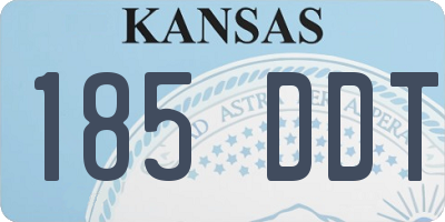 KS license plate 185DDT