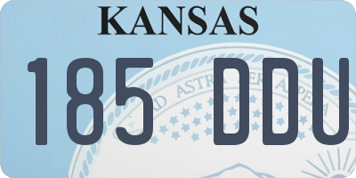 KS license plate 185DDU