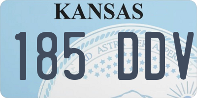 KS license plate 185DDV