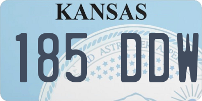 KS license plate 185DDW