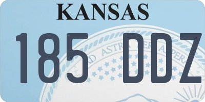 KS license plate 185DDZ