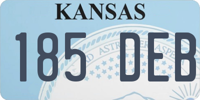KS license plate 185DEB