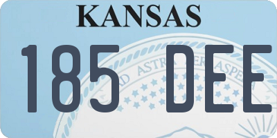 KS license plate 185DEE
