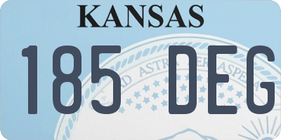 KS license plate 185DEG