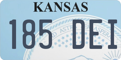KS license plate 185DEI