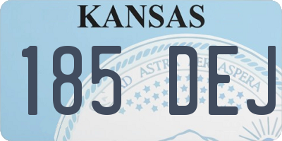 KS license plate 185DEJ