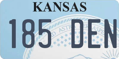 KS license plate 185DEN
