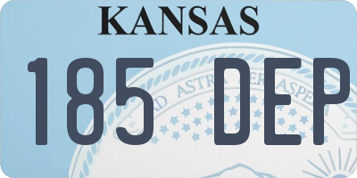 KS license plate 185DEP