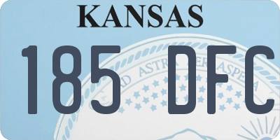 KS license plate 185DFC