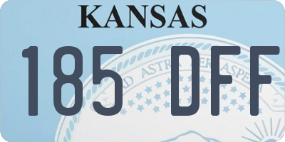 KS license plate 185DFF