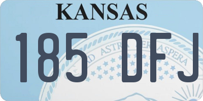 KS license plate 185DFJ