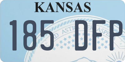 KS license plate 185DFP