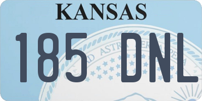KS license plate 185DNL