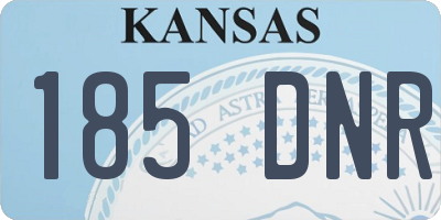 KS license plate 185DNR