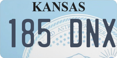 KS license plate 185DNX
