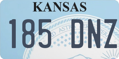 KS license plate 185DNZ